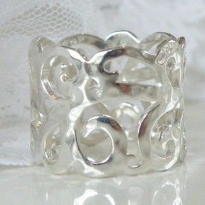 SILPADA STERLING SILVER .925 SCROLL FILIGREE SZ 7